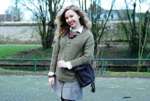Suede Button Front Skirt
